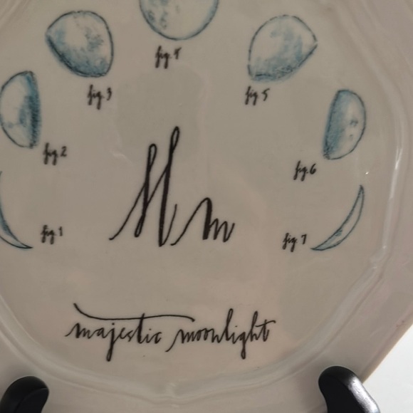 Linea Carta by Dina Pyari, Letter M Plate, Majestic Moonlight by Anthropologie - Picture 3 of 5